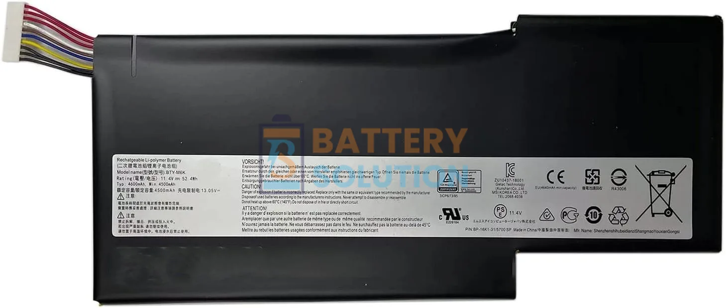 MSI BTY-M6K ল্যাপটপ ব্যাটারি