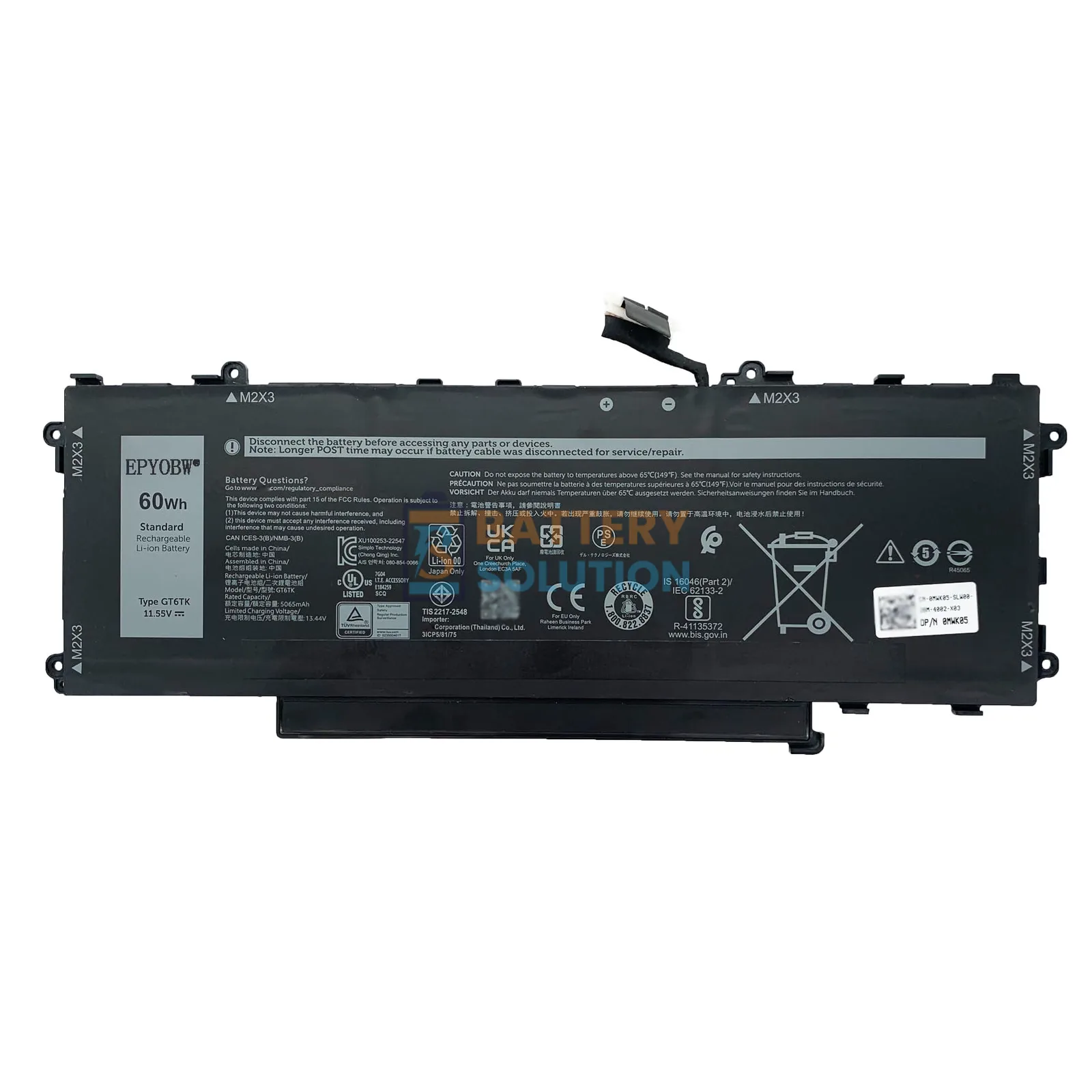 Dell GT6TK ল্যাপটপ ব্যাটারি