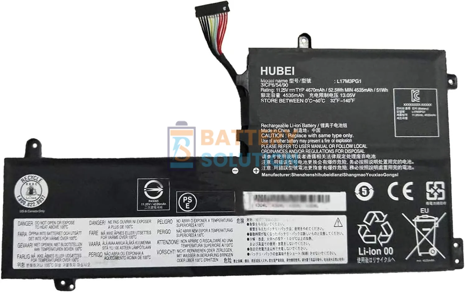 Lenovo L17C3PG1 ল্যাপটপ ব্যাটারি