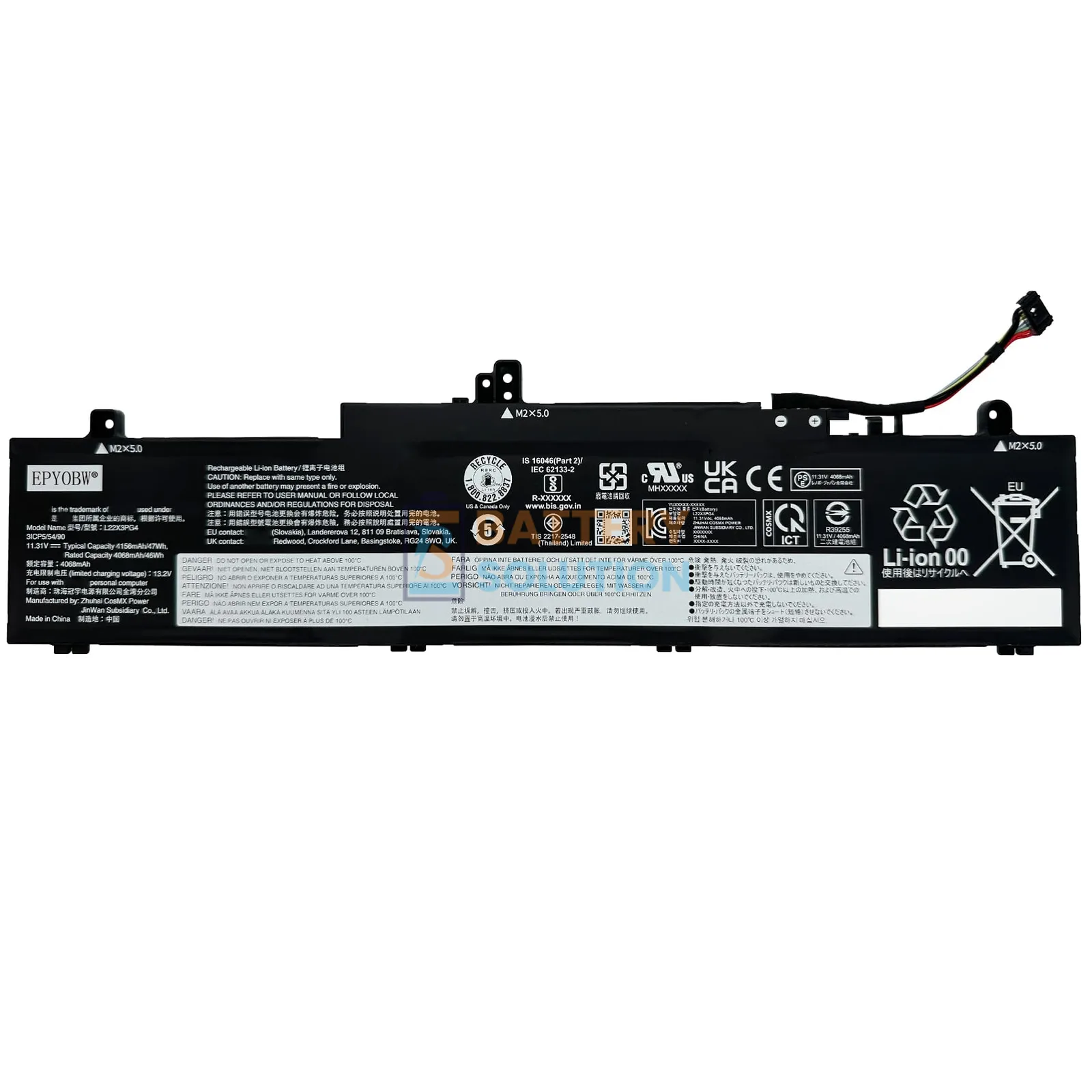 Lenovo L22B3PG4 Laptop Battery