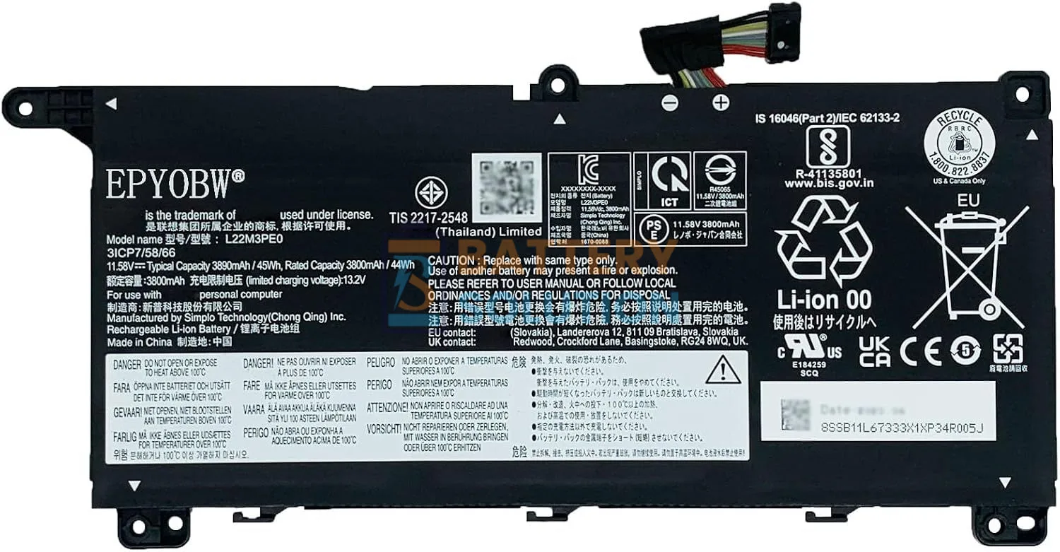 Lenovo L22M3PE0 Laptop Battery