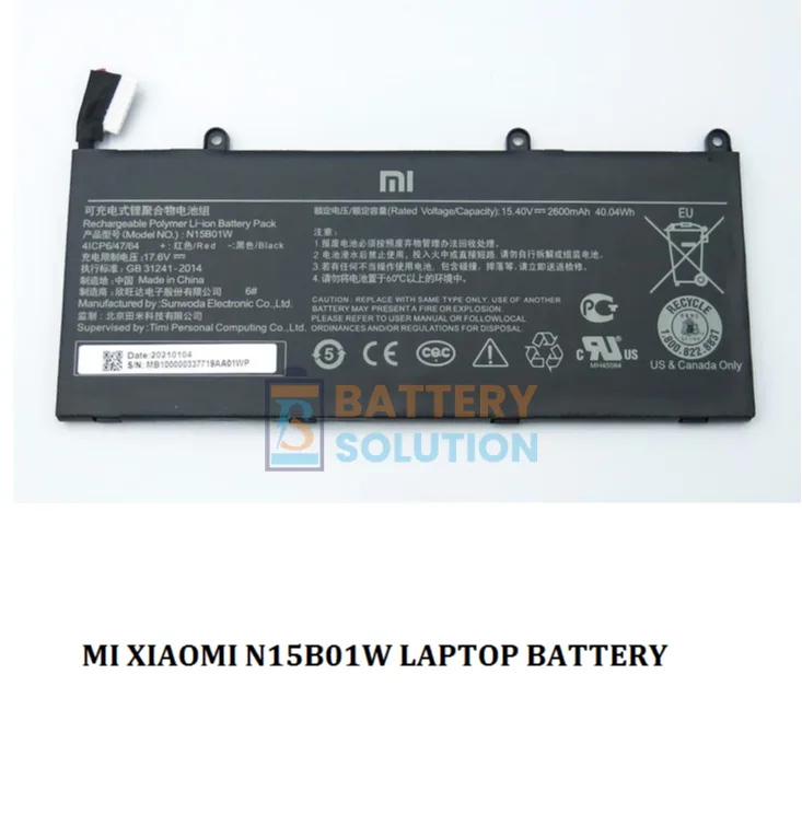 Xiaomi N15B01W Laptop Battery