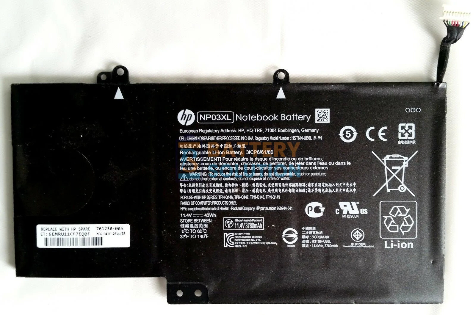 HP NP03XL Laptop Battery