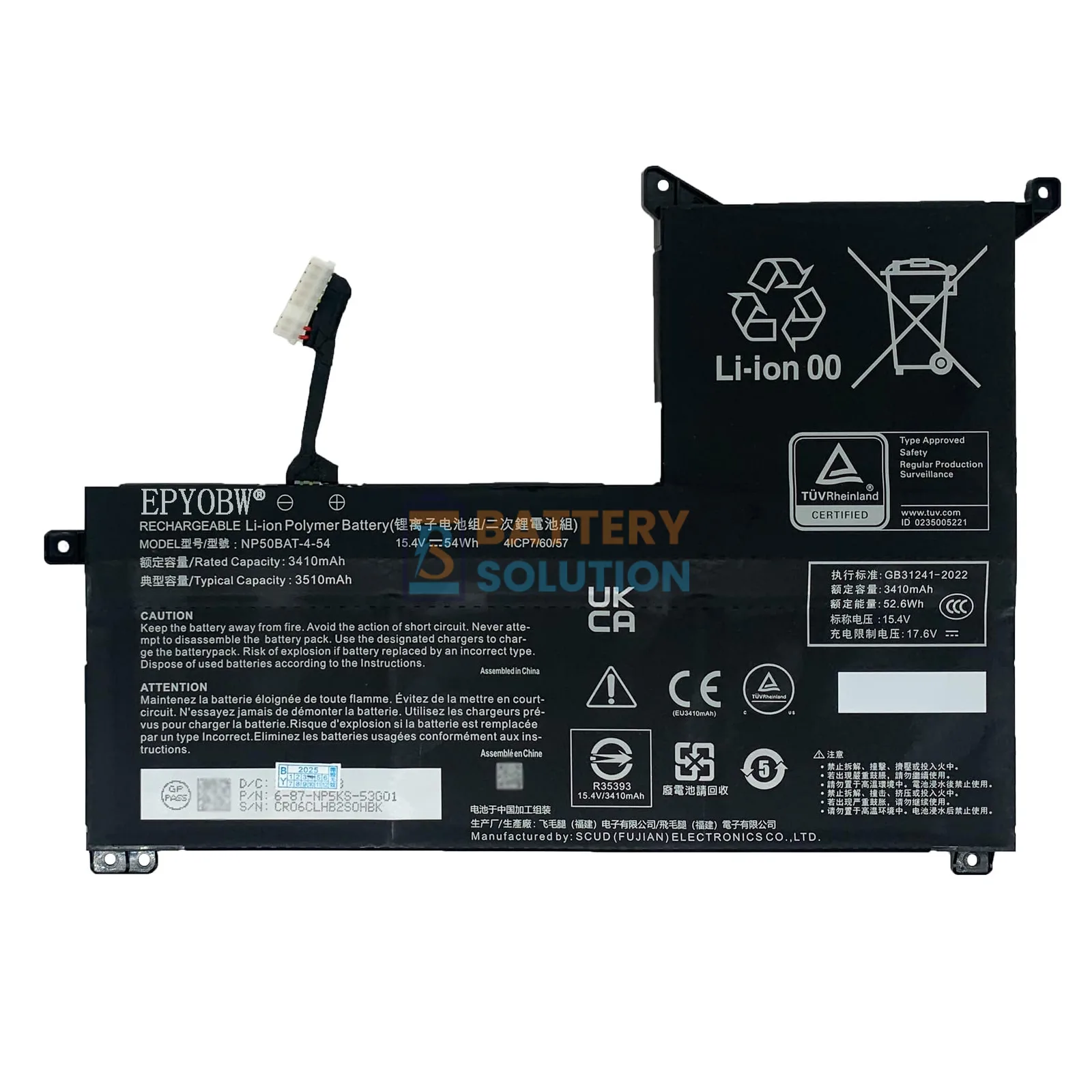 Thunderobot NP50BAT-4-54 Laptop Battery