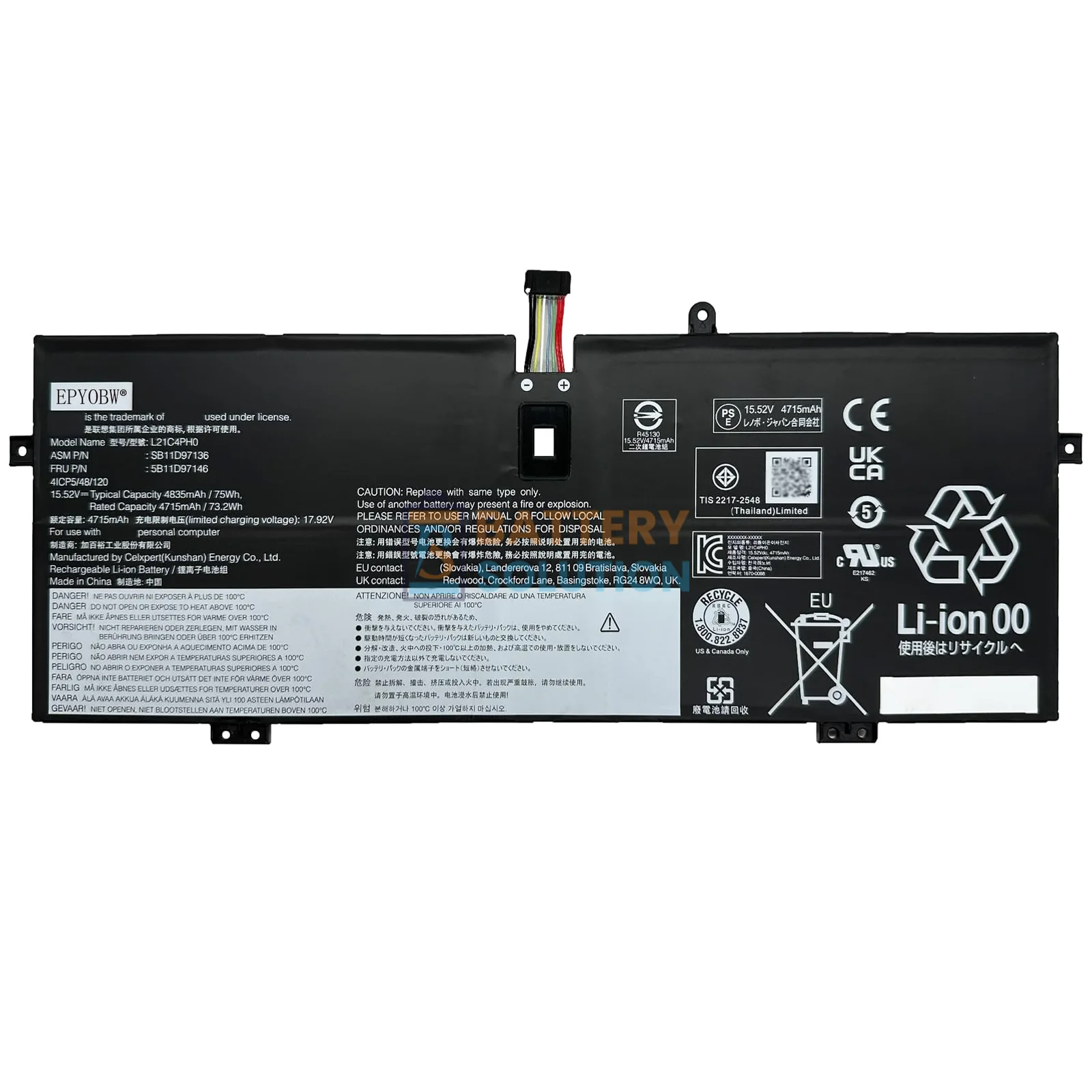 Lenovo L21C4PH0 Laptop Battery